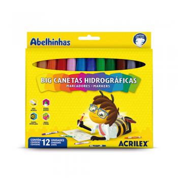 Big Canetas Hidrográficas Abelinha com 12 Unidades - Acrilex*