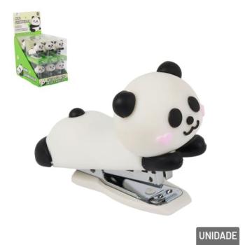 Grampeador de Mesa Plástica com Grampos Panda - Importado