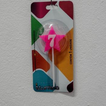 Vela Estrela Rosa nr 7 Illumina