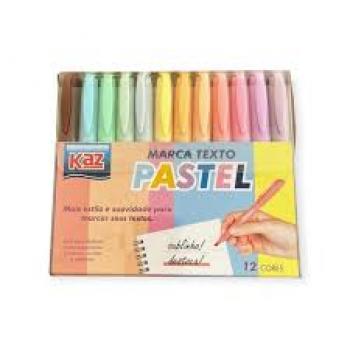 Pincel Marca Texto Cores Pastel - Kaz - Valor por Unidade