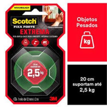 Fita Fixa Forte Espuma Extrema suporta 2,5kg até 2,5kg marca 3M