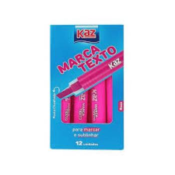 Marca Texto Rosa Ponta Chanfrada -KZ3016RS  - Kaz Valor por Unidade