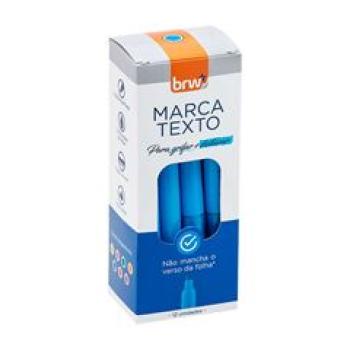 Caneta Marca Texto BRW Cor Azul-Valor por Unidade