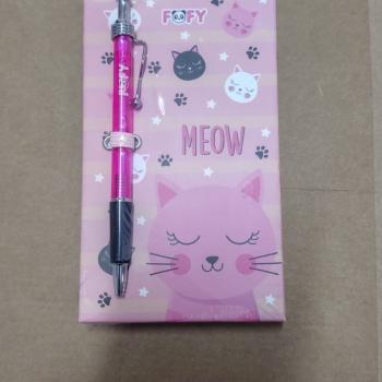 kit de Anotações Gatinhos- Acompanha uma Caneta- Fofy