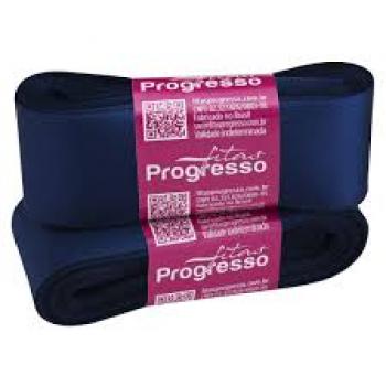 Fita de Cetim 38MM 10M Azul Marinho Cor 215 - Progresso - Valor Por Unidade