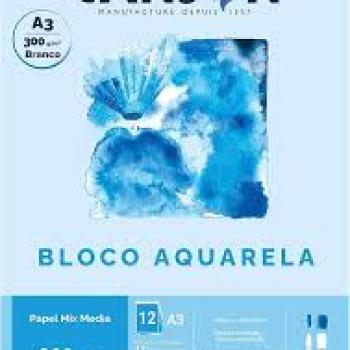 Bloco Canson Linha Tecnica Aquarela A3 300 g 12 fls. Branco -