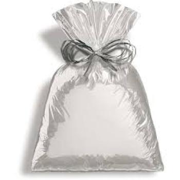 Saco para Presente 30x45cm - Metalizado Prata - Cromus - Valor por Unidade
