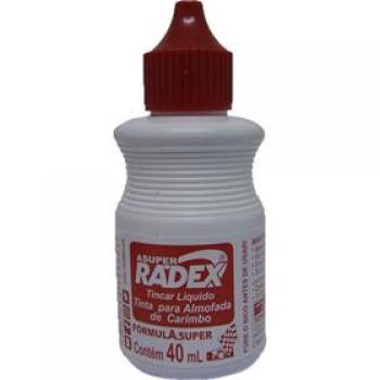 Tinta para Carimbo 40ML Vermelha Radex