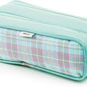 Estojo Escolar Janga Duplex - Nas Cores Azul e Preto