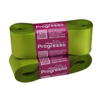 Fita de Cetim 38MM 10M Verde Folha Cor 677 - Progresso - Valor por Unidade