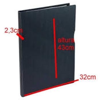 Pasta Catalogo A3 com 30 Envelopes Médios Preta -Dac