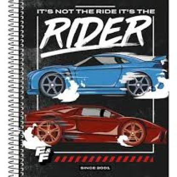 Caderno Universitário 10M CD B/A 160F  Velozes e Furiosos - Animativa