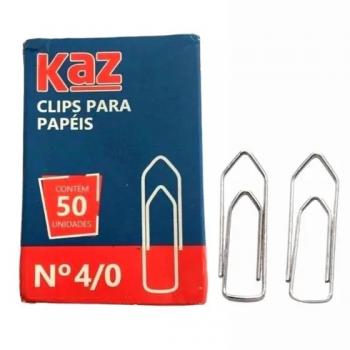 Clips para Papel Kaz Nr 4/0 - com 100 Unidades