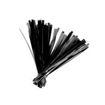 Lacre de Metalizado  Preto 4mmx1cm com 100 Unidade - Silver Festas