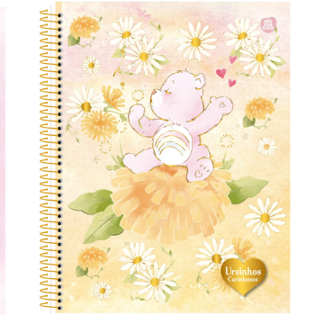 Caderno Espiral Colegial 1M Ursinhos Carinhosos 80F Animativa  - Valor por Unidade