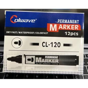 Pincel Marcador Permanente Azul - Colwve - Avulso