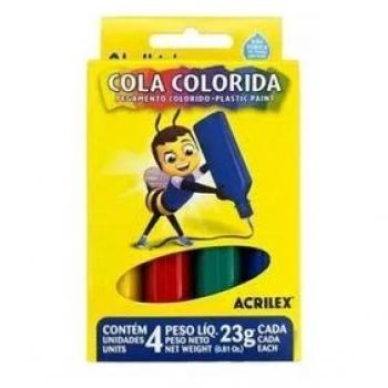 Cola Colorida 23G 4 Cores - Acrilex*