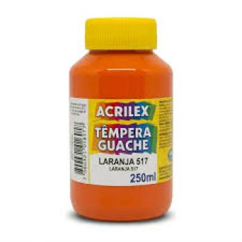 Tempera Guache 250Ml Laranja  - Acrilex-