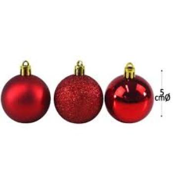 Bola Mista Fosca/Lisa/Glitter 5cm Tubomista com 12 Bolas