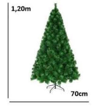 Arvore De Natal Pinheiro Verde 120Cm 170 Galhos Natal com Pés de Metal