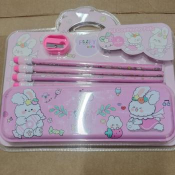 Kit Escolar com 4 Pcs Gatinhos - Fofy