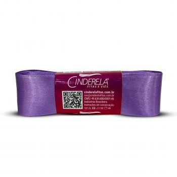 Fita de Cetim Tecida 10mx 38mm Lilas Escuro- Cinderela