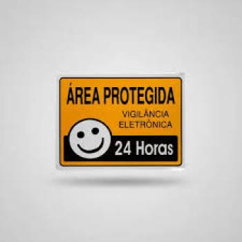 Placa de Sinalização 15x20 Área Protegida  Vigilancia- Pacif Flowers