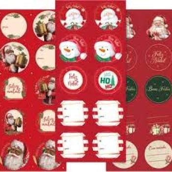 Adesivo Decorativo de Natal  Cartela unitária Packpel