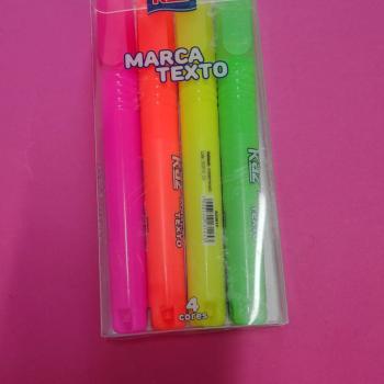 Marca Texto 4 Cores Ponta Chanfrada - Kaz