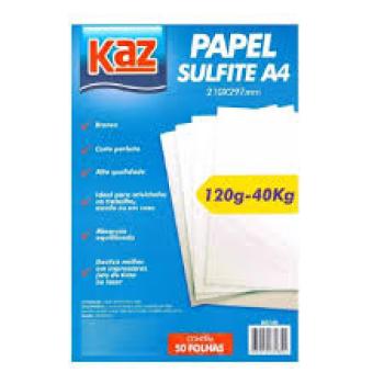 Papel Sulfite a4 210x297 120g 40kg - Kaz