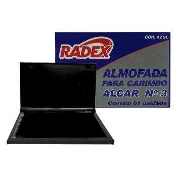 Almofada para Carimbo Nº 3 Radex Alcar Azul