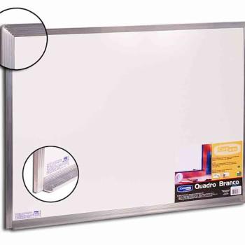 Quadro Branco com Moldura Aluminio  90X120 - CortiArt