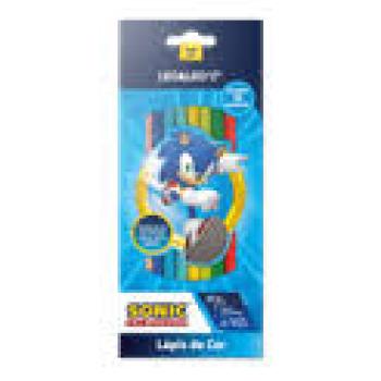 Lápis de Cor Triangular Sonic 12 cores - Leonora