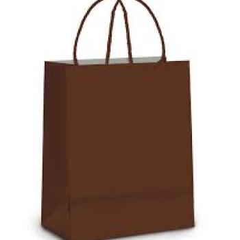 Sacola para Presente  Lisa 15x78x21,6-Marrom - Kaz