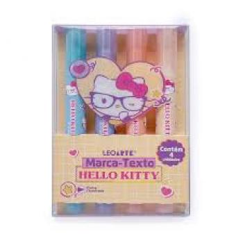 Marca Texto Hello Kitty e Amigos - Estojo com 4 Cores - Leo Arte
