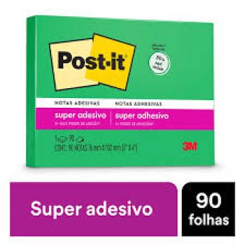 Recado Adesivo post-It 76x102 com 100 fls Verde - 3M