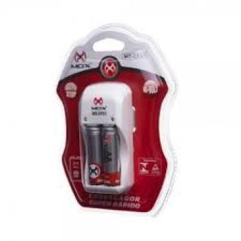 Carregador Super Rapido de PIlhas Marca MO-CP31 - Acompanha 2 Pilhas AA