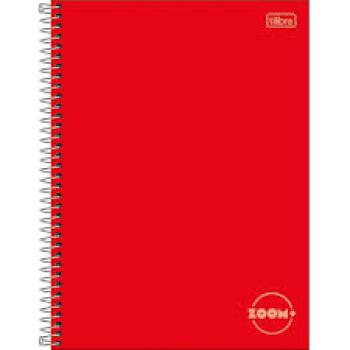 Caderno 1x1 Capa Dura Zoom 96 Fls Vermelho Tilibra