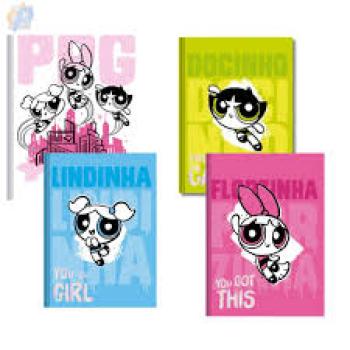 Caderno Colegial Costurado CD 160 fls Meninas Super Poderosas - Animativa- Valor por Unidade