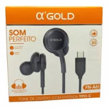 Fone de Ouvido Entrada USB Tipo C Agold Fn-A19