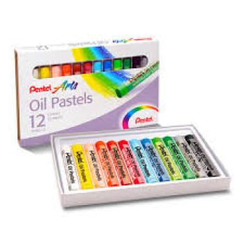 Giz Pastel com 12 Cores - Pentel