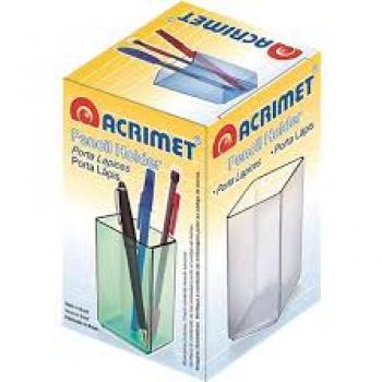 Acessório para Mesa Porta Lápis Acrílico Cristal - Acrimet