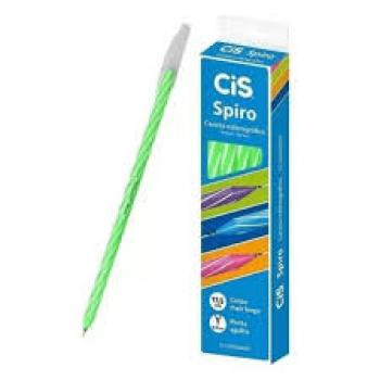 Caneta Esferográfica Cis Spiro 0,7mm Verde - Sertic - Valor por Unidade