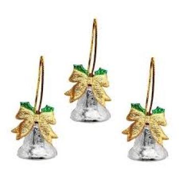 Pendente Sino com Laço Color 6 peças 2,6cm Natal