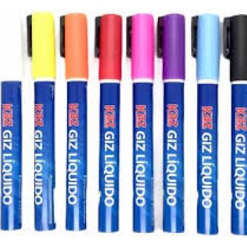 Giz Liquido cor Amarelo Ponta 3mm Redondo Kaz - Valor por Unidade