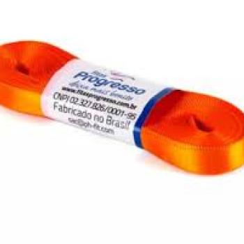 Fita de cetim 15mm 10m Laranja - Fitas Progresso
