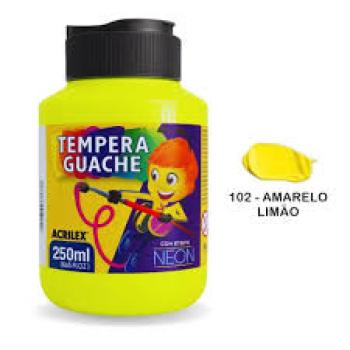 Tempera Guache 250ml Amarelo Neon - Acrilex-