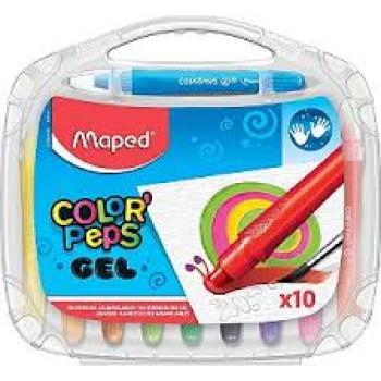 Giz de Cera Fino Retratil Color Peps 6 Cores - Mapped