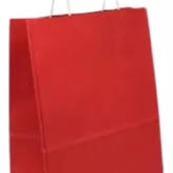 Sacola para Presente Lisa 22,3x9,5x34cm Vermelho