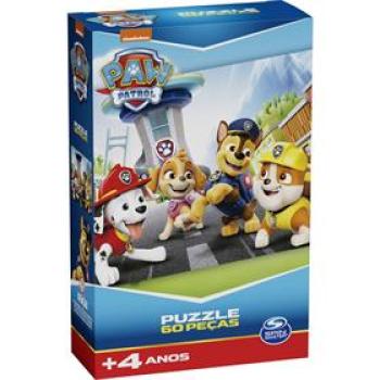 Quebra-cabeça (cartonado) Patrulha Canina 60 Pecas - Grow